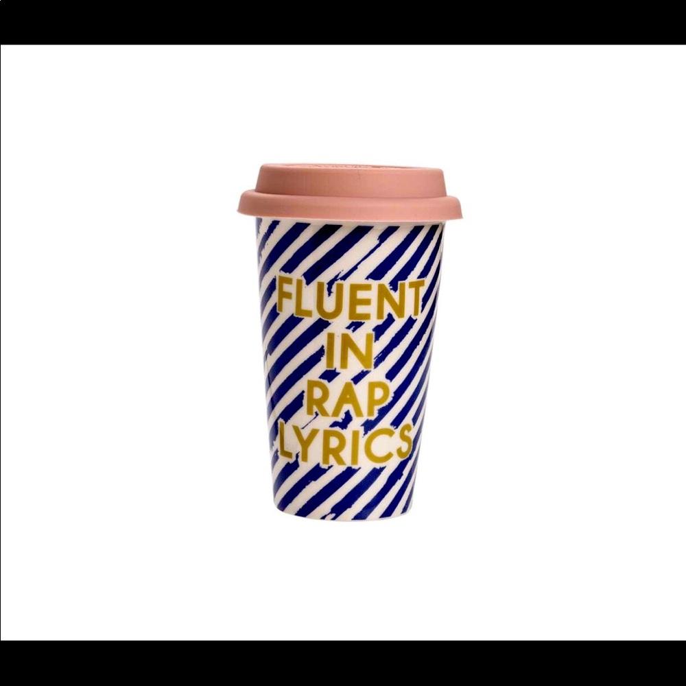 Fluent in Rap Lyrics Travel Mug ☕️